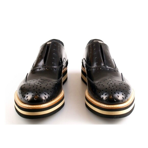 Alessandro Dell'acqua Oxford Dressy Shoes Men’s Slip on Perforated Leather Sz 8 - Picture 16 of 16